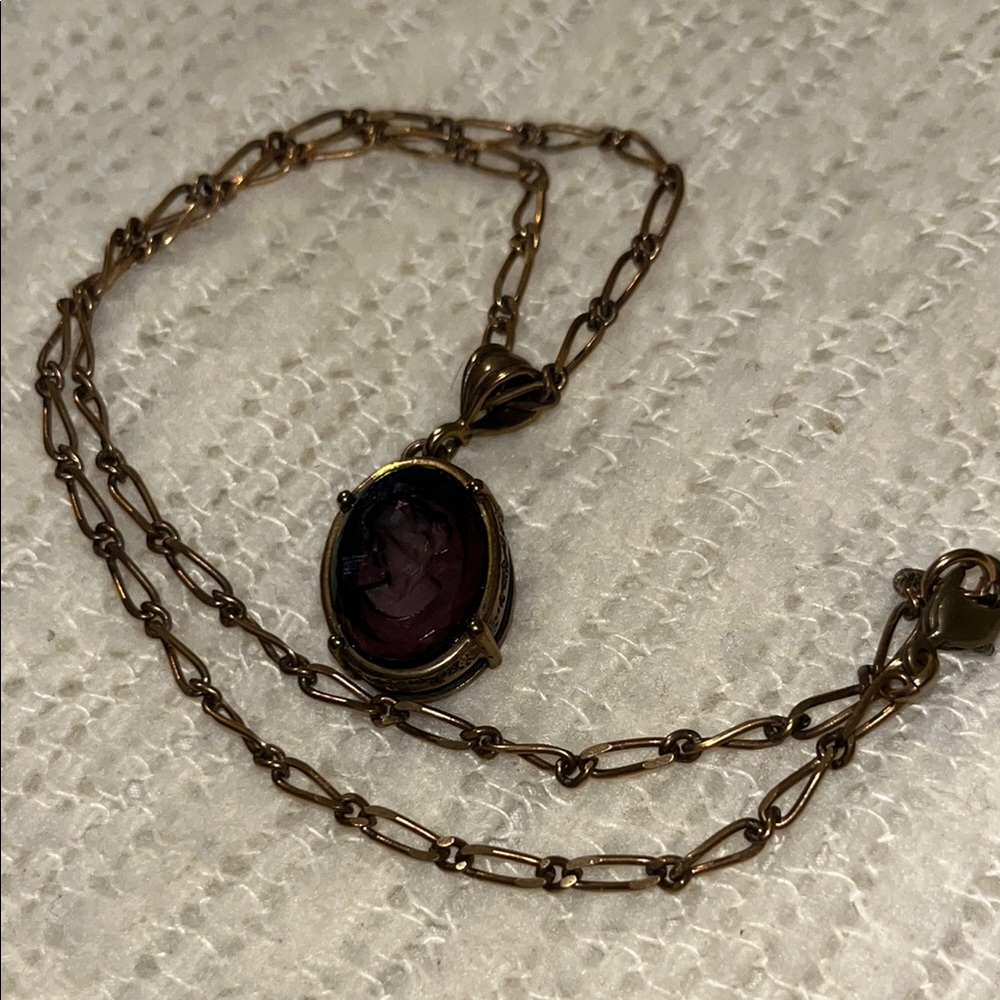Gold Textured Link Necklace